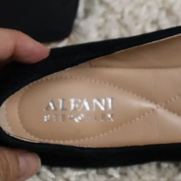 Alfani Womens Neptoon Suede Ballet Flats Goldtip Toe Stepflex 6.5 - Picture 2 of 11